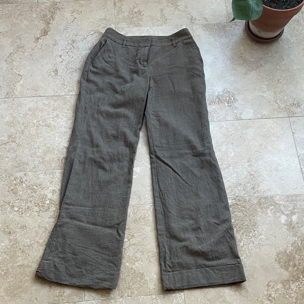Plaid low rise wide-leg pants